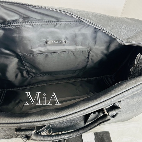 Ralph Lauren Polo Travel / Weekend Bag Side Pocket + Strap + Name Tag (Black) - Picture 6 of 8